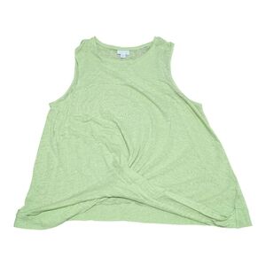 J. Jill Love Linen Light Green Tank Top with Tie Faux Wrap Women's XL